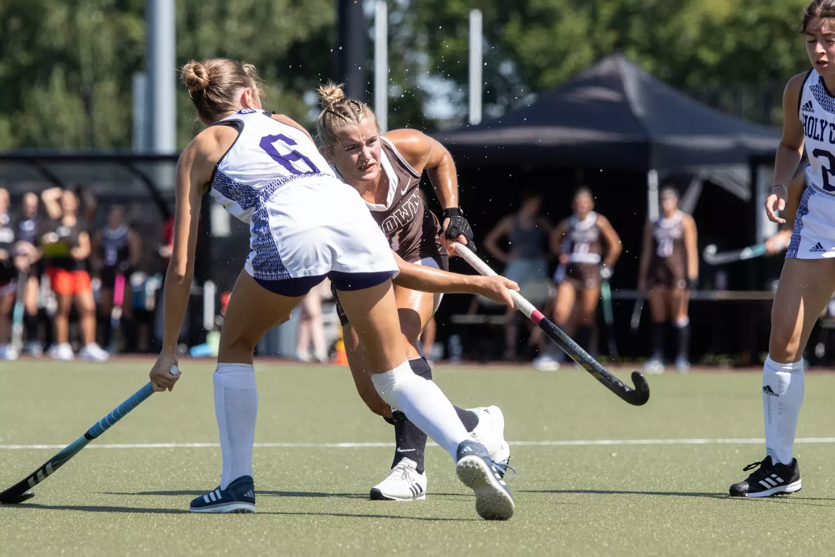 Field Hockey defeats Holy Cross 2-1 in overtime on Sunday afternoon at Goldberger Family Field.