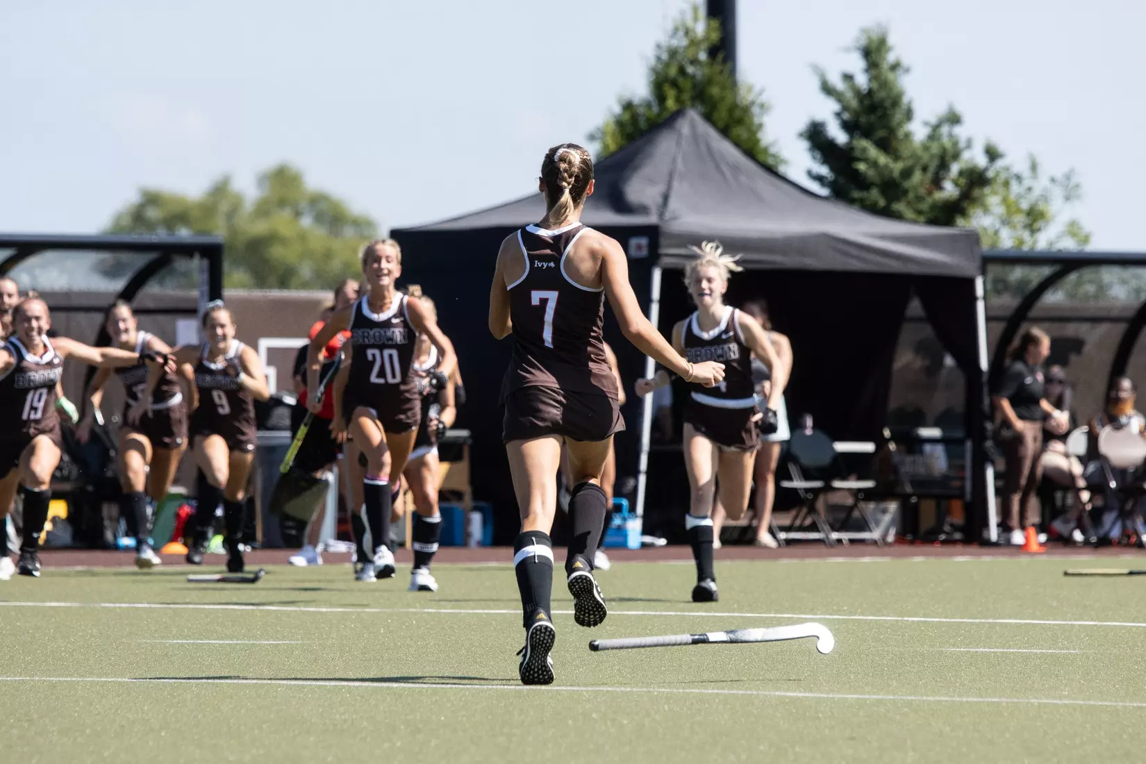 Field Hockey defeats Holy Cross 2-1 in overtime on Sunday afternoon at Goldberger Family Field.