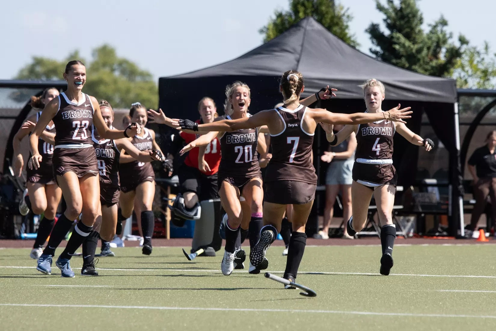 Field Hockey defeats Holy Cross 2-1 in overtime on Sunday afternoon at Goldberger Family Field.
