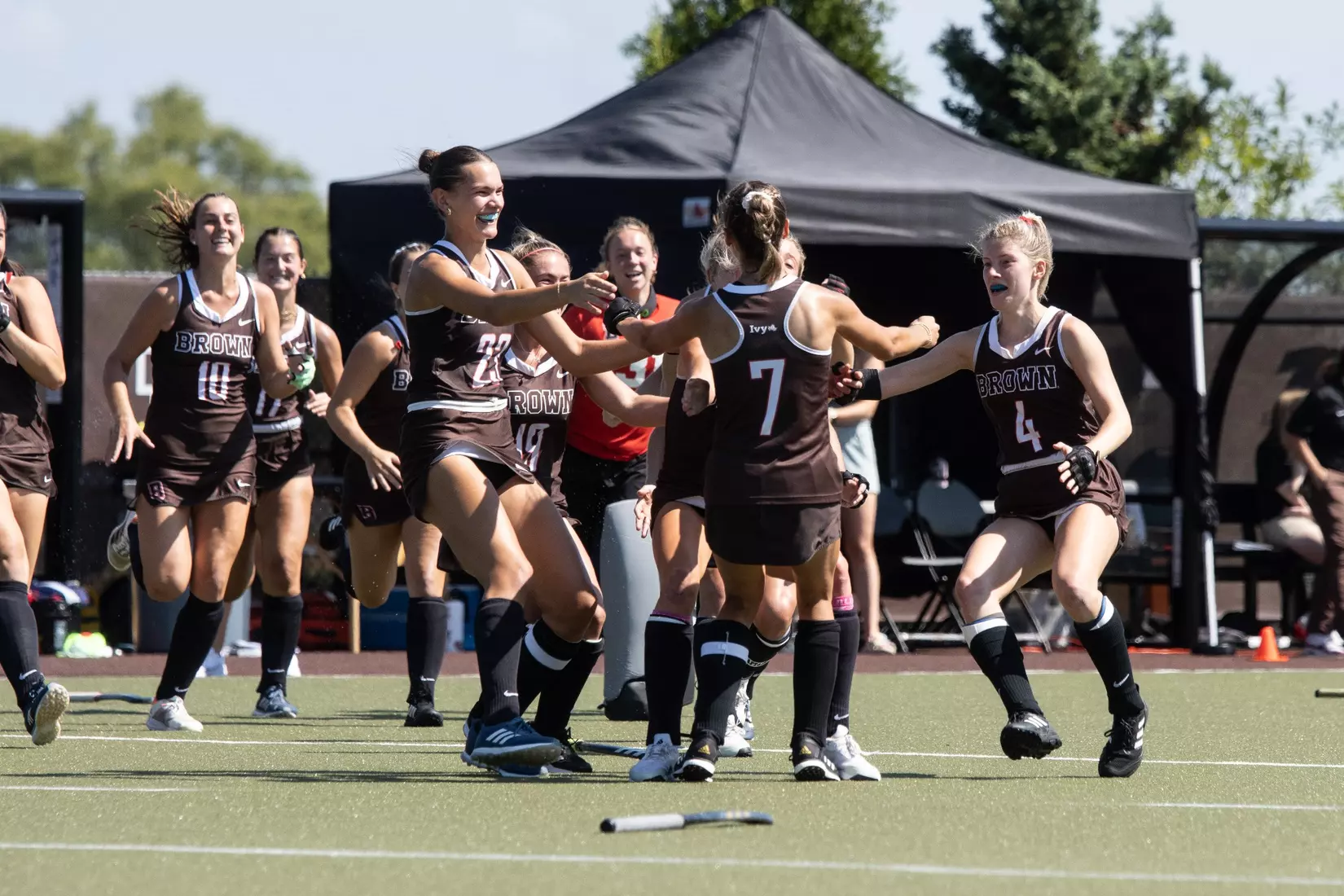 Field Hockey defeats Holy Cross 2-1 in overtime on Sunday afternoon at Goldberger Family Field.