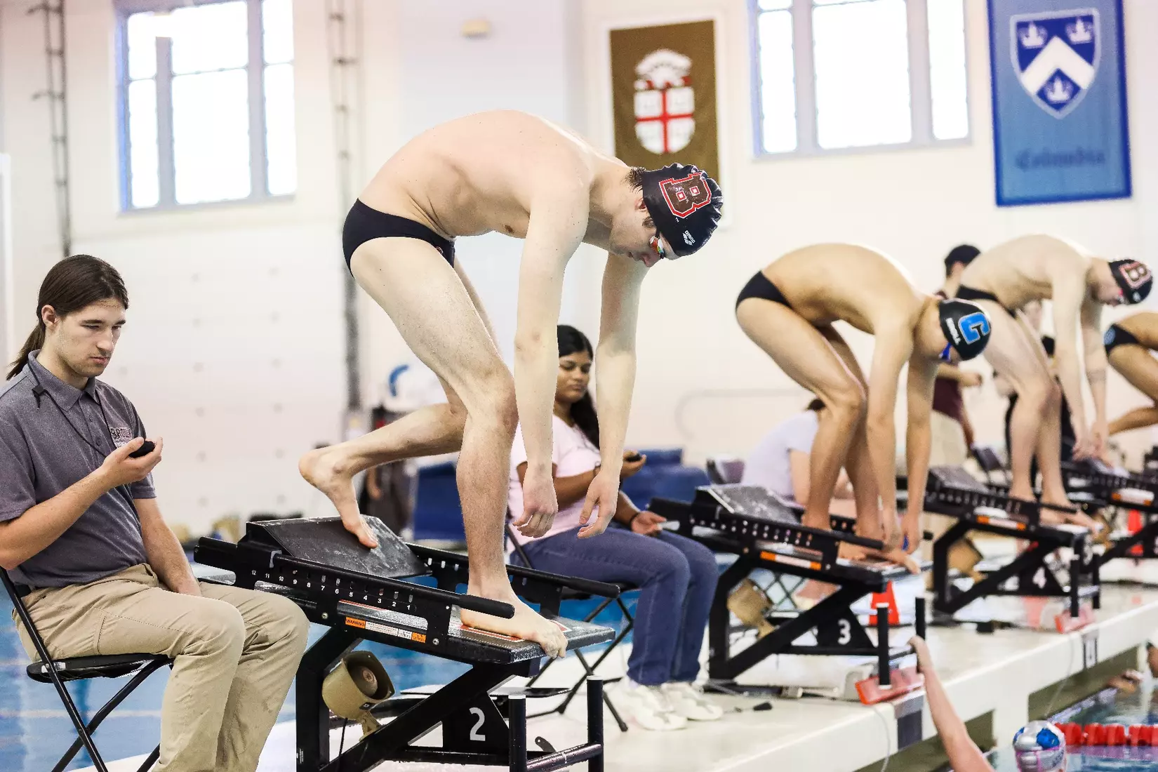 Brown men's swimming and diving defeated Columbia on Saturday, January 13 in the Katherine Coleman Aquatics Center.