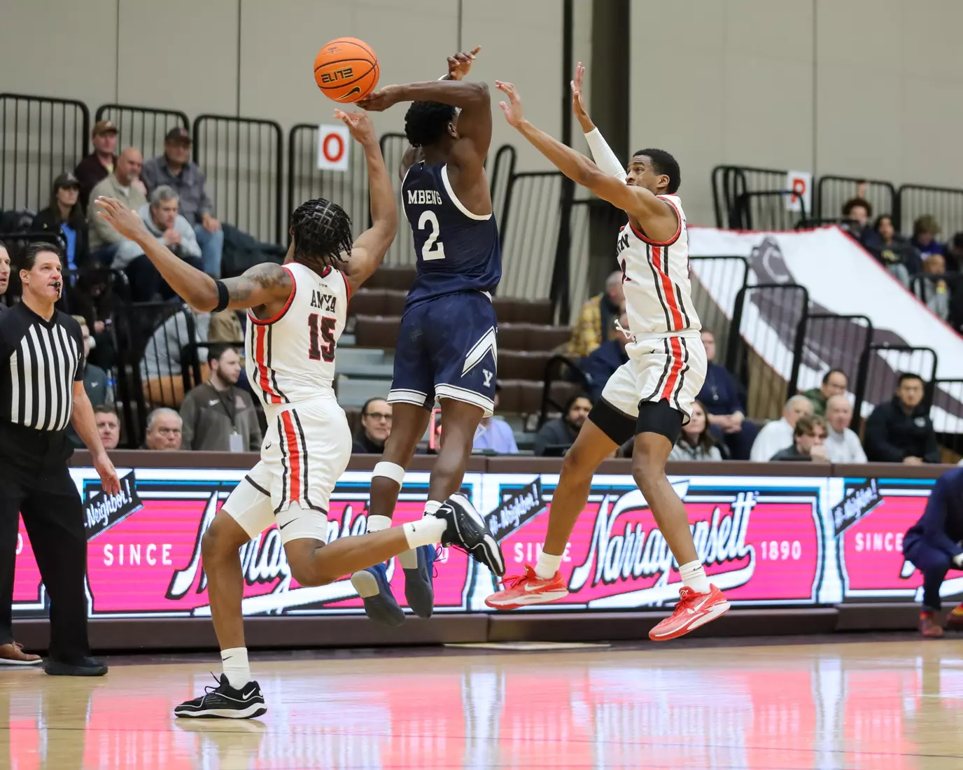 Kalu Anya vs Yale. January 9, 2024 inside the Pizzitola Sports Center