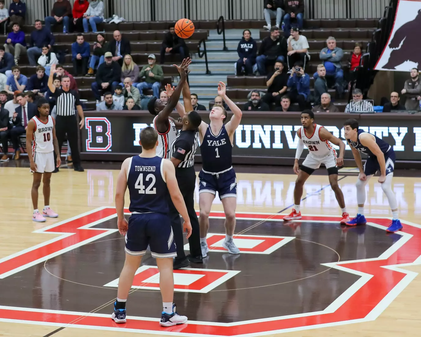 Nana Owusu-Anane vs Yale. January 9, 2024 inside the Pizzitola Sports Center