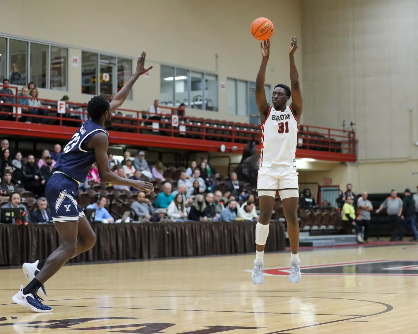 Nana Owusu-Anane vs Yale. January 9, 2024 inside the Pizzitola Sports Center