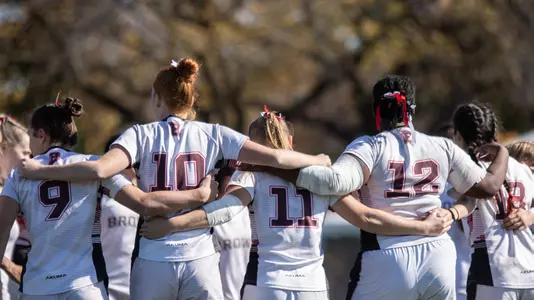 Women's Rugby huddle