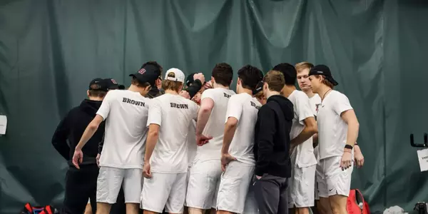Men's Tennis Team Huddle