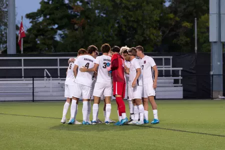 Men's Soccer Team Huddle