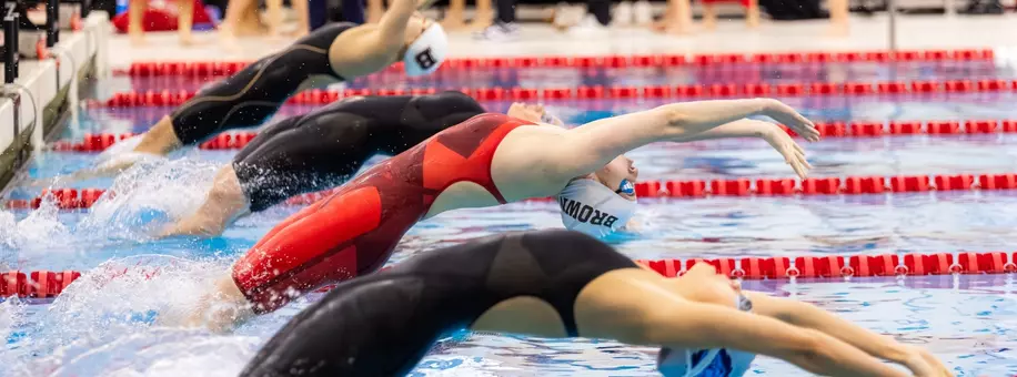 Women's Swimming and Diving Backstroke Start