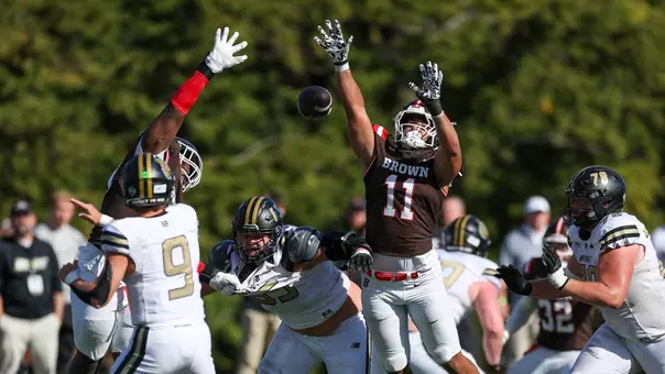 Tommy Dunn deflects a pass vs. Bryant in 2026