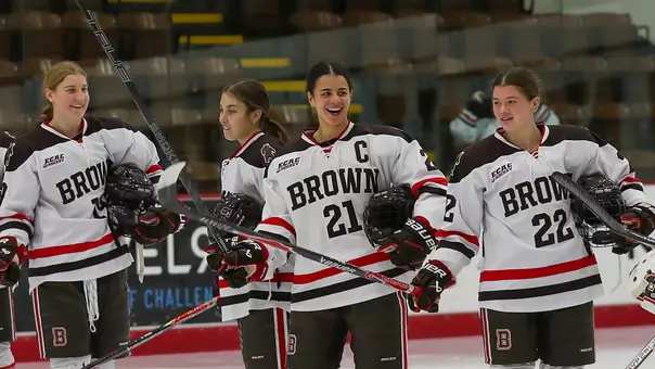 Women's hockey huddle