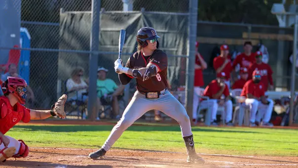 Jack Edmunds bats against Miami (OH) in Port Charlotte, Fla.