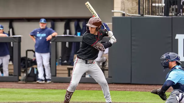 Alex Mihailovich bats against URI in March 2026