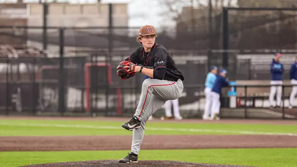 Camren Piwnicki pitches against Rhode Island