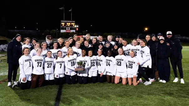 Women's Lacrosse Celebrating the Ocean State Cup