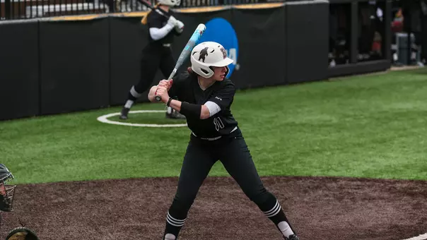 Maggie Foxx at bat against Stonehill