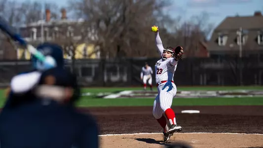 Macy Borowski pitches against Columbia