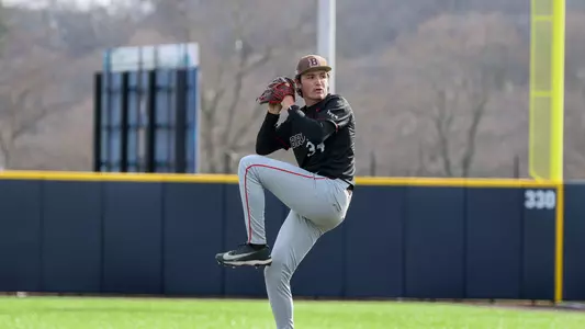 Drew Nelson pitches against Yale on March 21, 2026