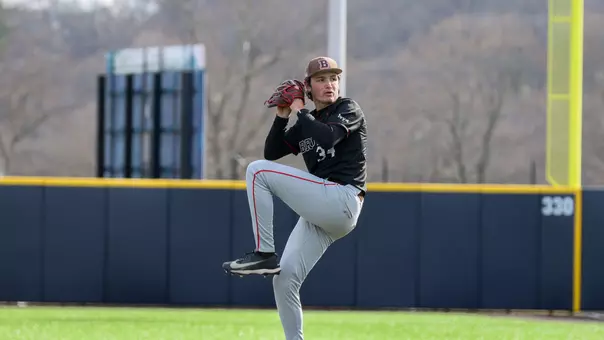 Drew Nelson pitches against Yale on March 21, 2026