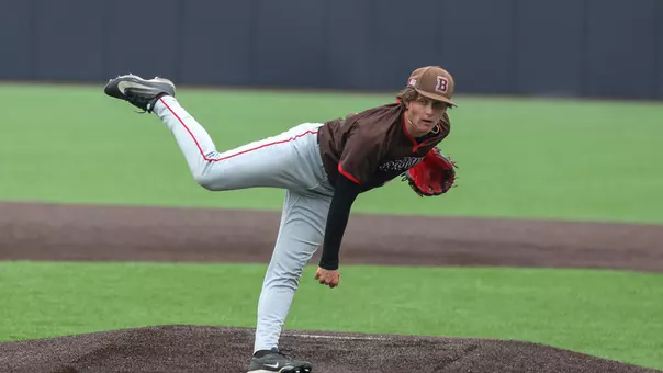 Camren Piwnicki pitches against Yale on March 22, 2026