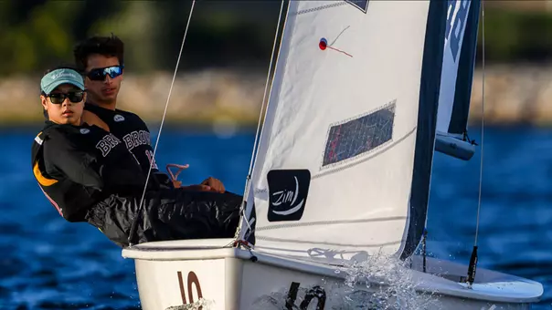 Julian Dahiya and Elena Sun sailing