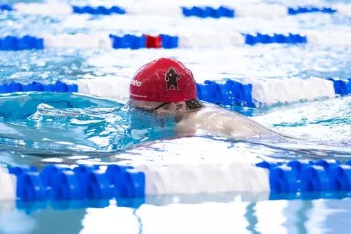Marton Nagy competes in the 400 IM prelims during the 2026 NCAA Men's Swimming and Diving Championship in Atlanta.