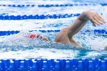 Marton Nagy competes in the 400 IM prelims during the 2026 NCAA Men's Swimming and Diving Championship in Atlanta.