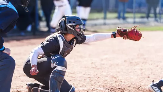 Lilly Burns catches at Rhode Island