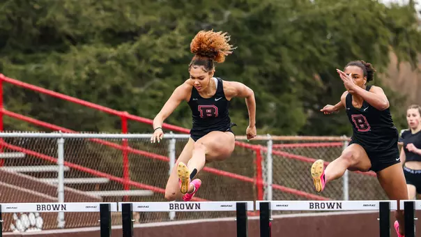 Elle Riley hurdles at a meet during the 2024 season
