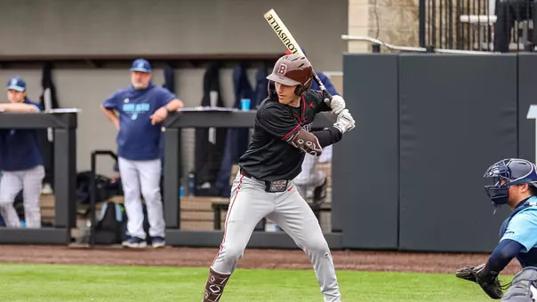 Alex Mihailovich bats against URI on March 8, 2026