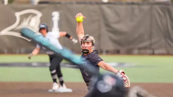 Edie Cobb throws pitch at Providence