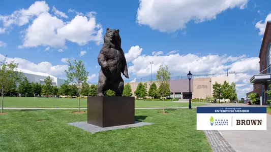 The Indomitable statue on Ittleson Quad