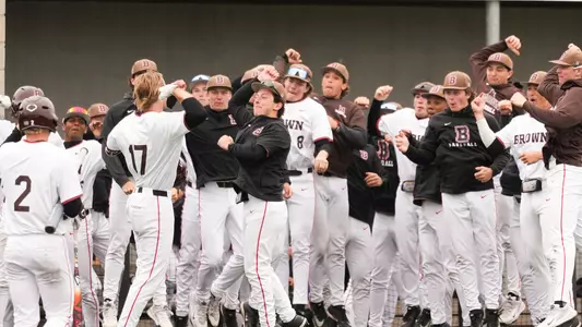 Brown celebrates a home run by DJ Dillehay