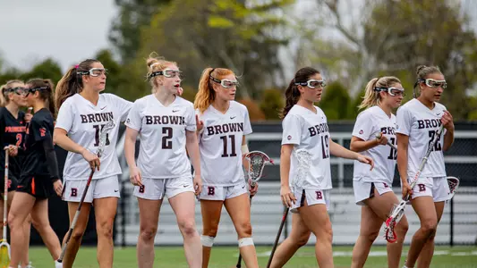 Women's Lacrosse Celebration Against Princeton on April 18