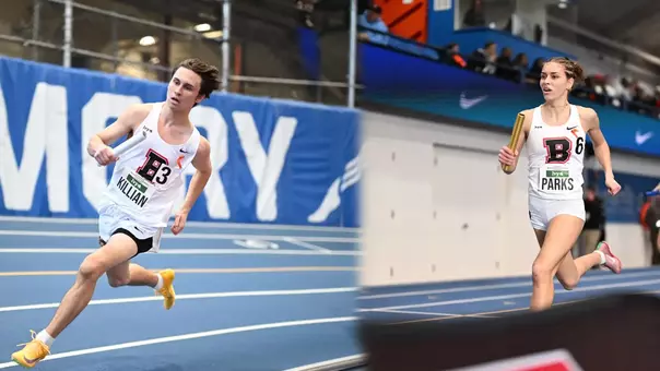 Danny Killian and Sarina Parks compete at the 2026 Ivy Indoor Heps