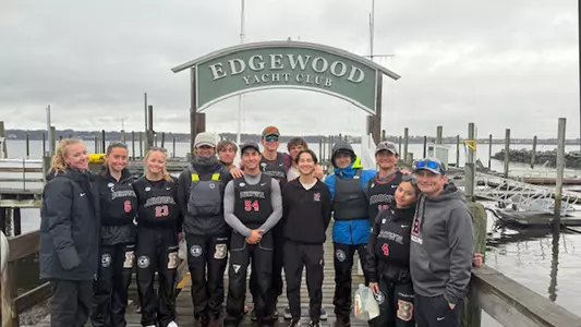 Brown coed sailing team - group that finished second place in the NEISA Open Team Race Championship