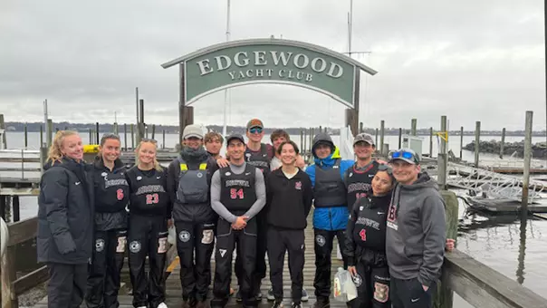 Brown coed sailing team - group that finished second place in the NEISA Open Team Race Championship