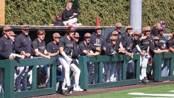 Brown celebrates in the dugout in a game at Penn
