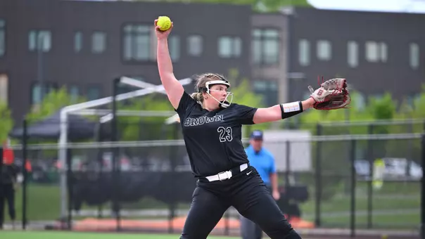 Macy Borowski pitches against Harvard