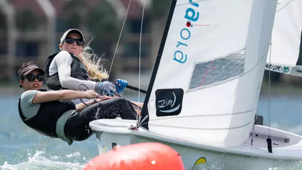 Vera Allen and Katharine Doble sailing