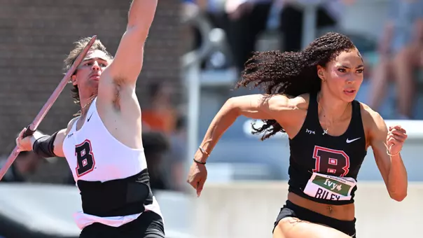 Eddie Webb and Elle Riley compete at the 2026 Ivy League Heps