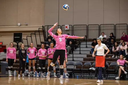 Eve McLaury serves