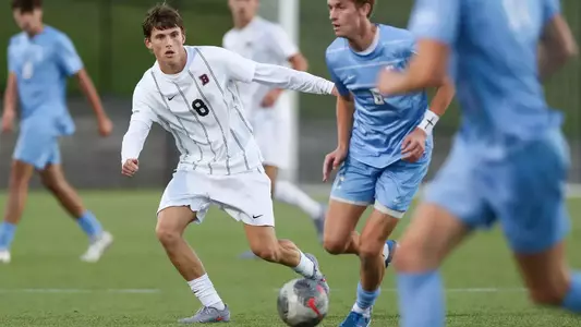 James Snaith gets the soccer ball