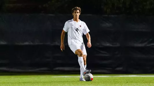 Stefano D'Agostini stops the soccer ball