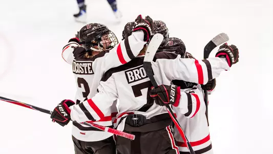 Women's Ice Hockey Celebration Against Yale