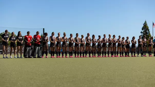 Field Hockey Standing for National Anthem