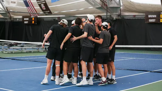 Men's Tennis Team Huddle