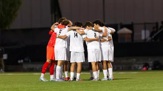 Men's Soccer Team Huddle