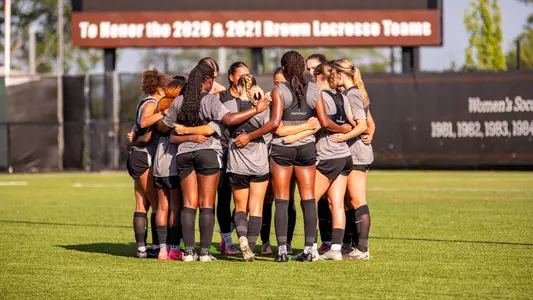 Women's Soccer Practice Huddle