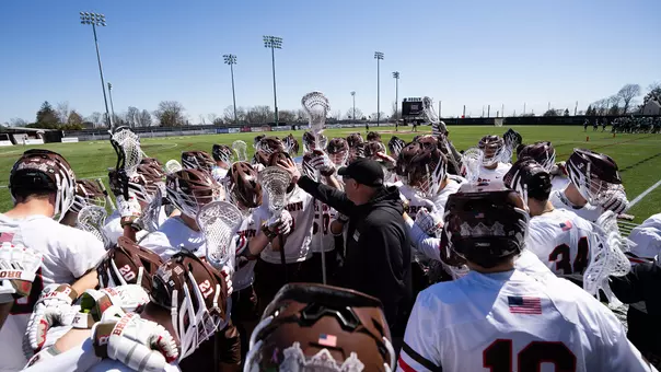 Men's Lacrosse Team Huddle