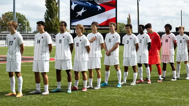 Brown Men's Soccer During National Anthem